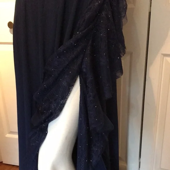 Mac Duggal Rhinestone Chiffon Gown, Dress - Picture 6 of 14